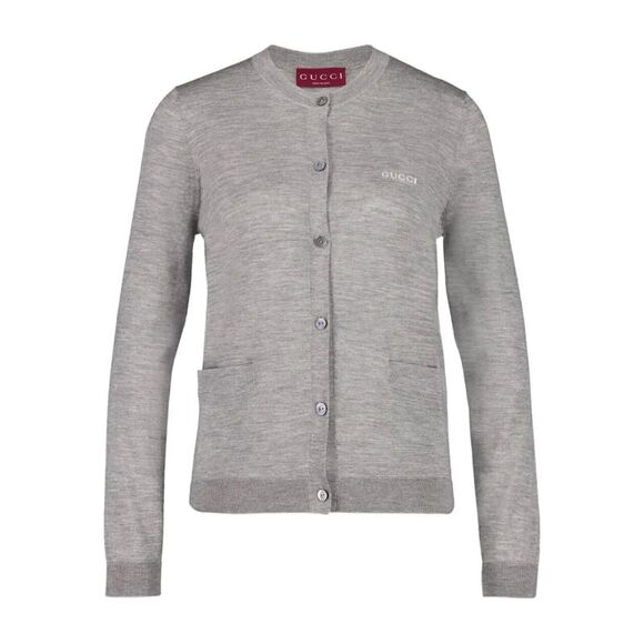 Gucci Women Long Sleeve Crew-Neck Cardigan